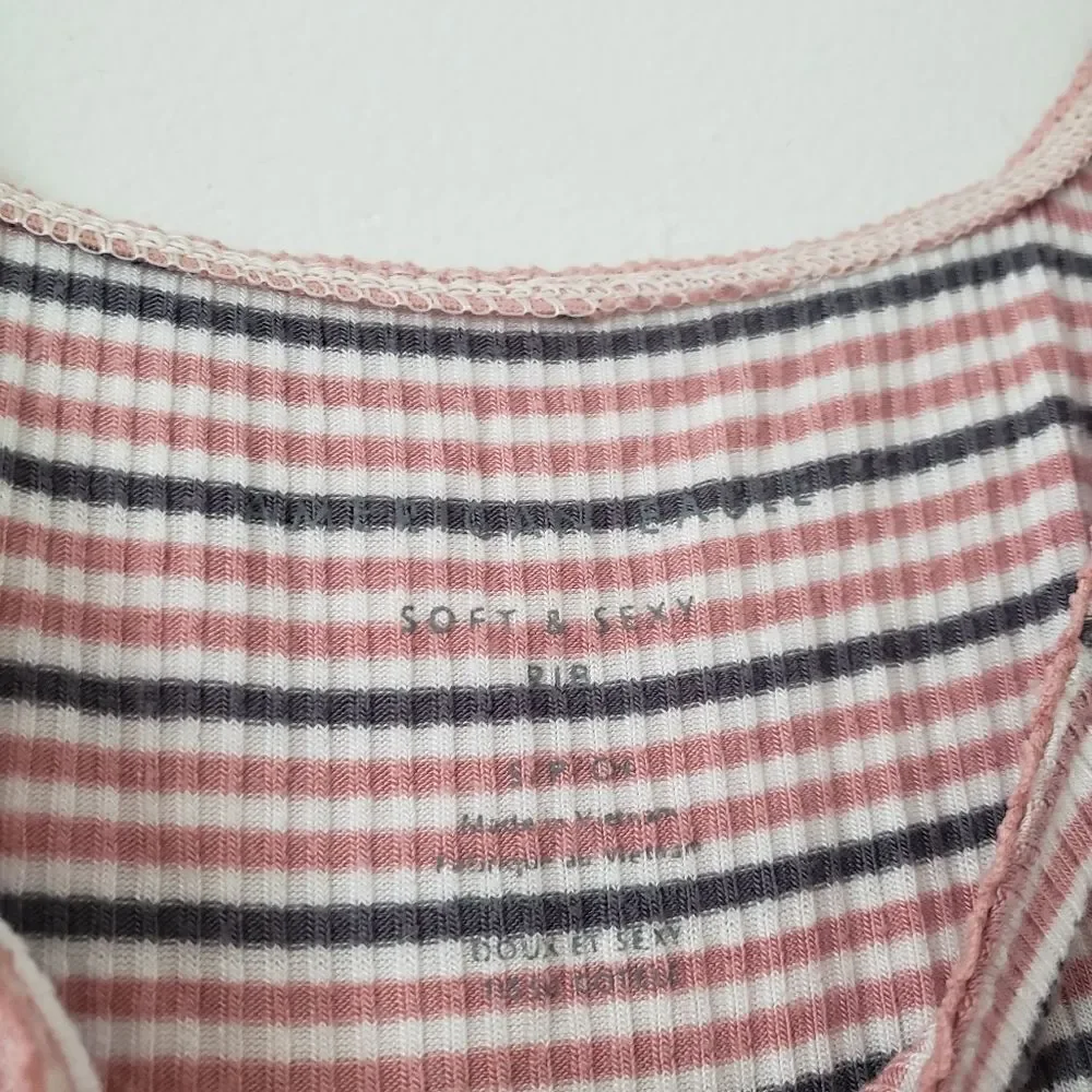 AEO Striped Crop Top S